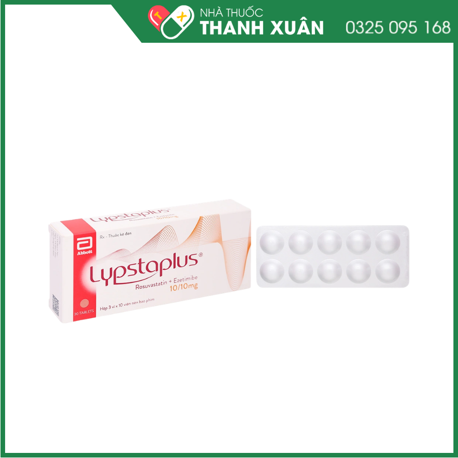 Lupstaplus 10/10mg điều trị tăng cholesterol máu nguyên phát